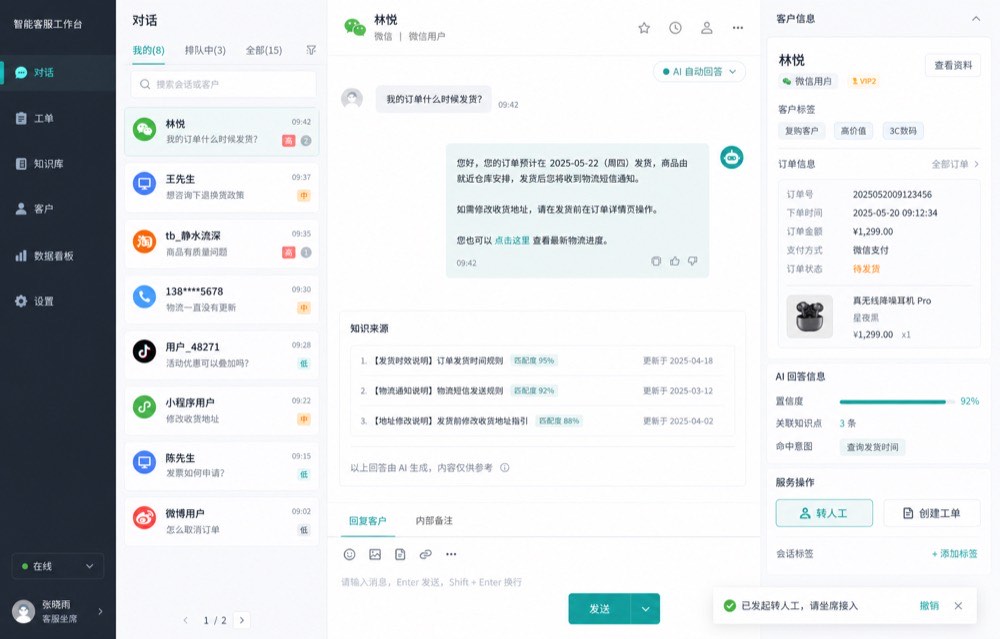 企业知识与流程协作台界面示意